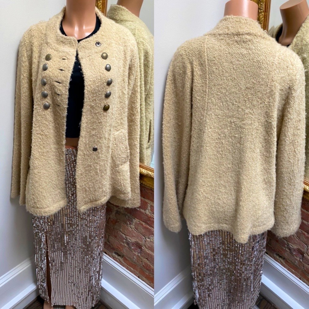 FREE PEOPLE| double breasted wool coat | L